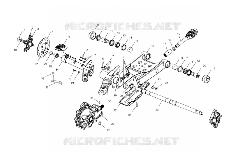 SWING ARM/REAR SCATOLA INGRANAGGI MONTAGGIO