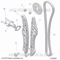 CAM CATENA AND TENSIONER