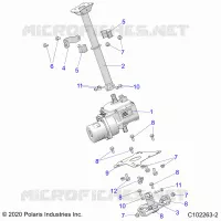 STEERING, STERZO POST ASM.