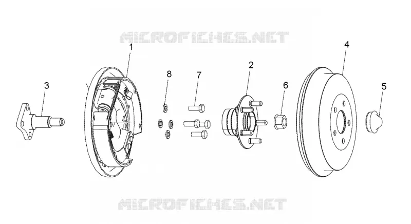 RUOTE, COMPONENTS, END, LEFT REAR