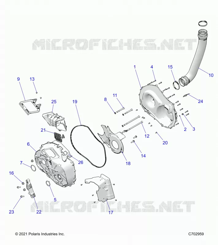 TRASMISSIONE, CLUTCH COVER AND DUCTING