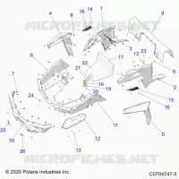 CARROZZERIA POSTERIORE RACK AND FENDERS