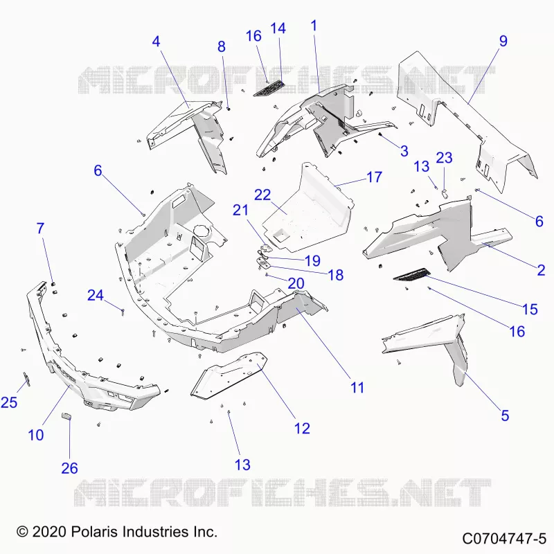 CARROZZERIA POSTERIORE RACK AND FENDERS