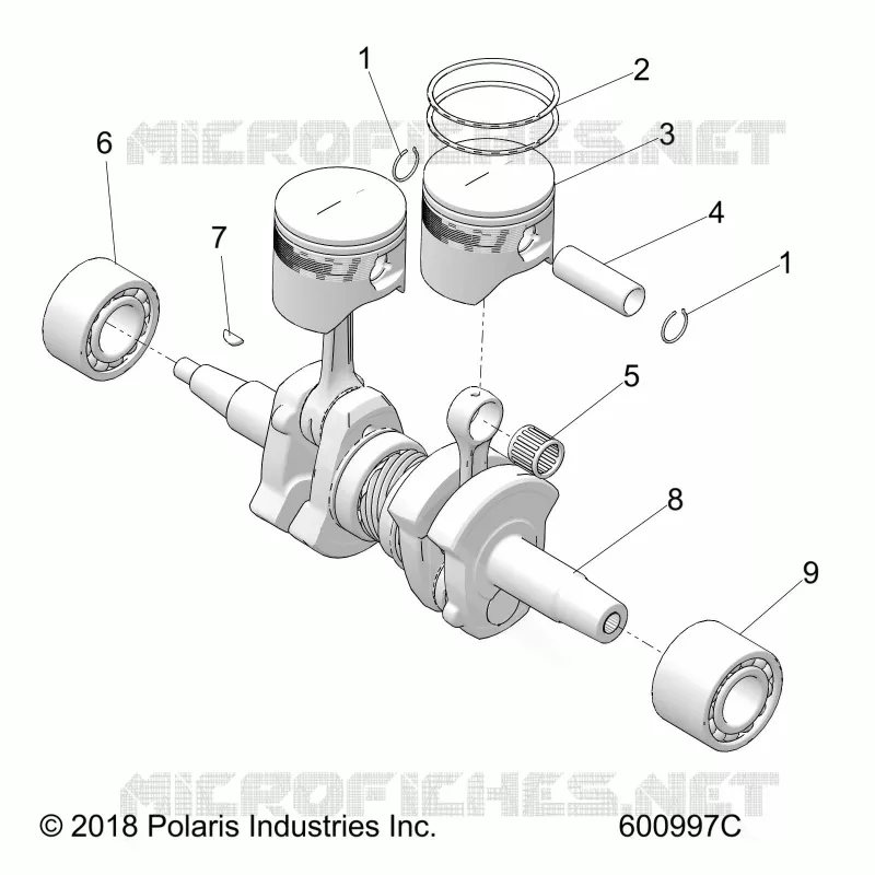 ENGINE, PISTON AND ALBERO MOTORE