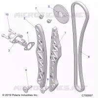 CAM CATENA AND TENSIONER