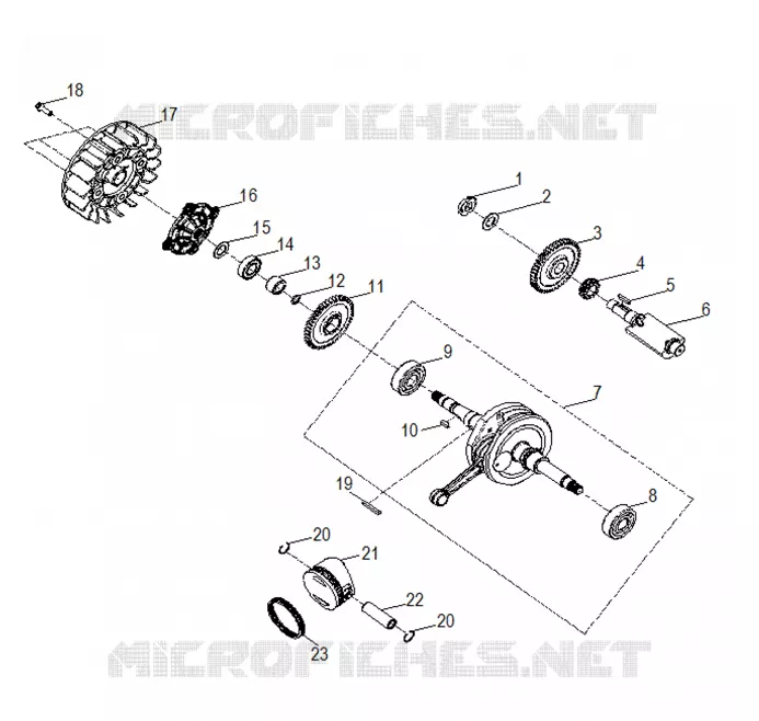 ENGINE, ALBERO MOTORE AND PISTON