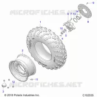 RUOTE, FRONT TIRE AND BRAKE DISC