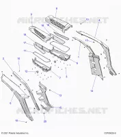 CARROZZERIA POSTERIORE FENDERS AND BEZELS- Z24NMF99AR/AM/BR/BM (C0705025-9)