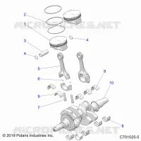 ENGINE, ALBERO MOTORE AND PISTON
