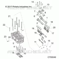 ENGINE, TESTA CILINDRO AND VALVES