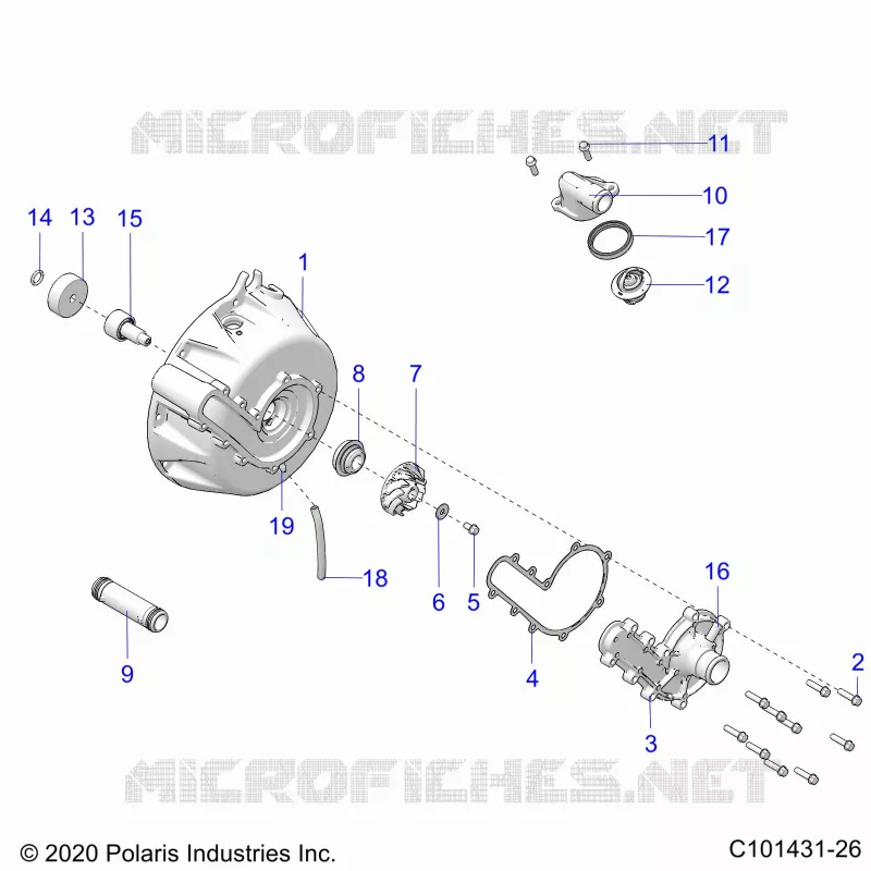 ENGINE, SISTEMA DI RAFFREDDAMENTO AND WATER PUMP