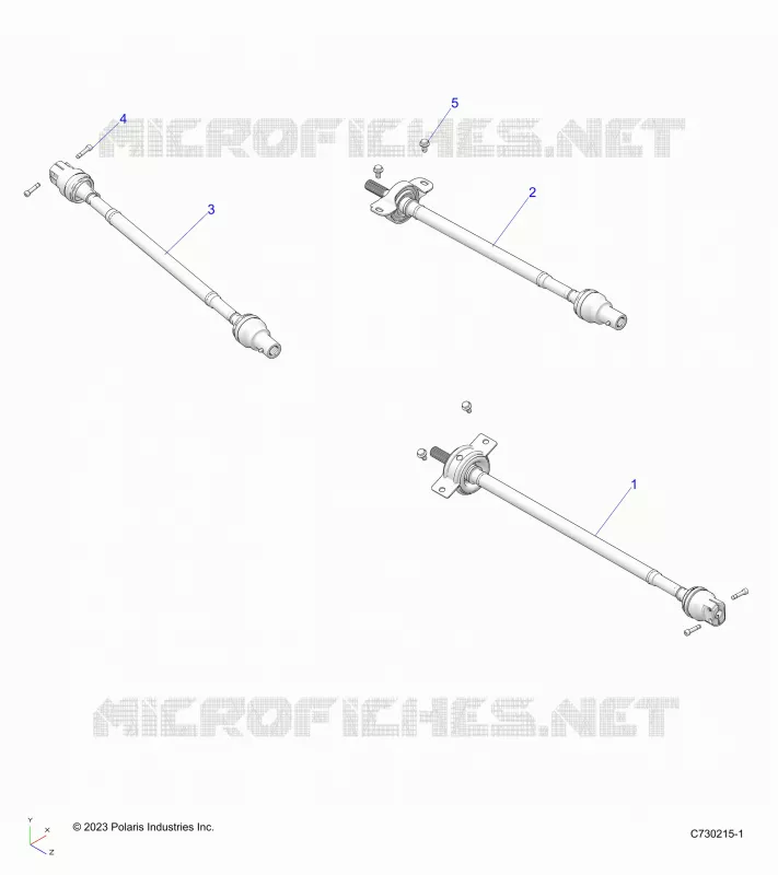 TRASMISSIONE, FRONT, MID, REAR PROP SHAFT