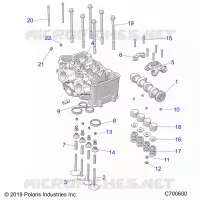 ENGINE, TESTA CILINDRO AND VALVES