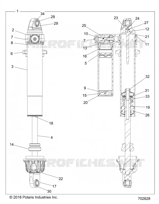 SUSPENSION, SHOCK ANTERIORE INTERNALS