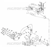 IMPIANTO DI SCARICO SL 700 B974071, Intl. SL 700 I974071, SL 700 Deluxe B974072 (4940874087B007)