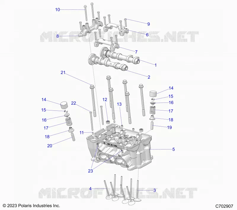 ENGINE, TESTA CILINDRO AND VALVES