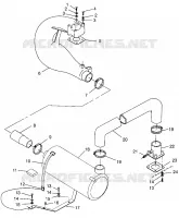 IMPIANTO DI SCARICO SLX 780 B964287 and Intl. SLX 780 I964287 (4937443744B005)