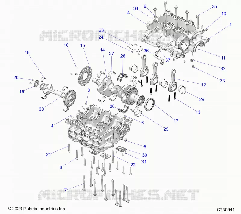ENGINE, CRANKCASE, ALBERO MOTORE