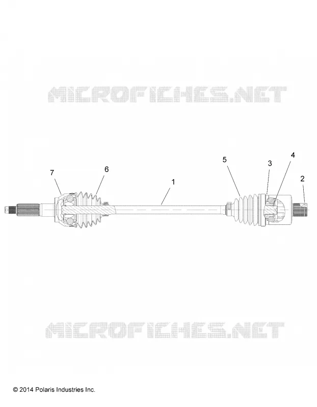DRIVE TRAIN, POSTERIORE DRIVE SHAFT