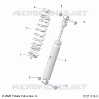 SUSPENSION, AMMORTIZZATORE POSTERIORE