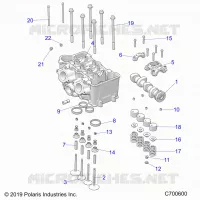 ENGINE, TESTA CILINDRO AND VALVES