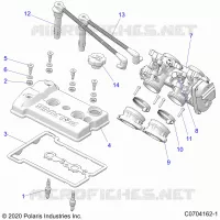 ENGINE, THROTTLE BODY AND VALVOLA COPERTURA