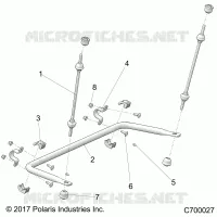 SUSPENSION, REAR BARRA DI STABILIZZAZIONE