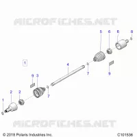 DRIVE TRAIN, TRANSMISSIONE ANTERIORE SHAFT