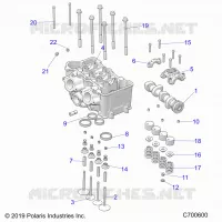 ENGINE, TESTA CILINDRO AND VALVES