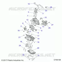 ENGINE, CRANKCASE AND ALBERO MOTORE