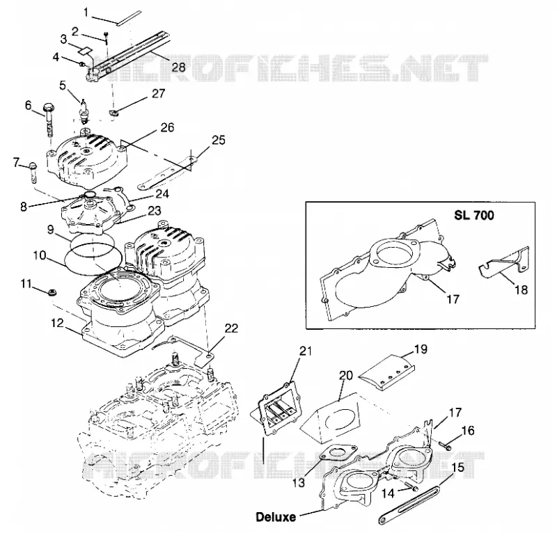 CILINDRO   COLLETTORE SL 700 B974071, INTL. SL 700 I974071, SL 700 DELUXE B97 (4940874087C005)