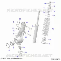 SUSPENSION, ANTERIORE MONTANTE