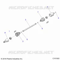 TRASMISSIONE, REAR HALF SHAFT