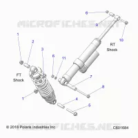 SUSPENSION, SHOCK MONTAGGIO, REAR SUSP.