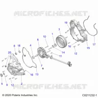 ENGINE, STATOR COVER AND FLYRUOTA