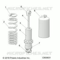 SUSPENSION, SHOCK, FRONT TRACK