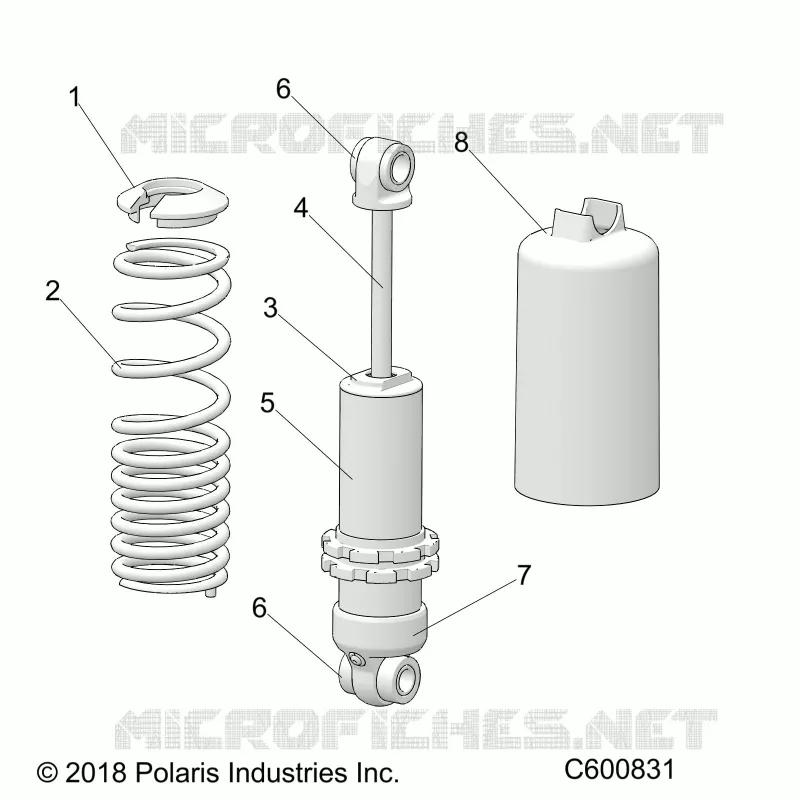 SUSPENSION, SHOCK, FRONT TRACK