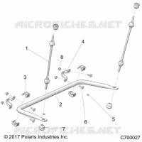 SUSPENSION, REAR BARRA DI STABILIZZAZIONE