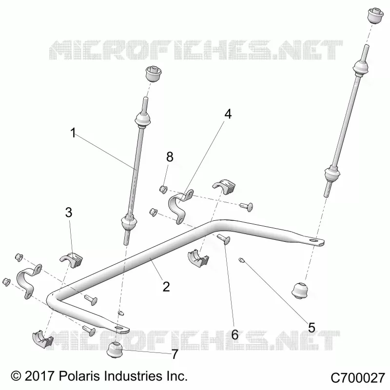 SUSPENSION, REAR BARRA DI STABILIZZAZIONE