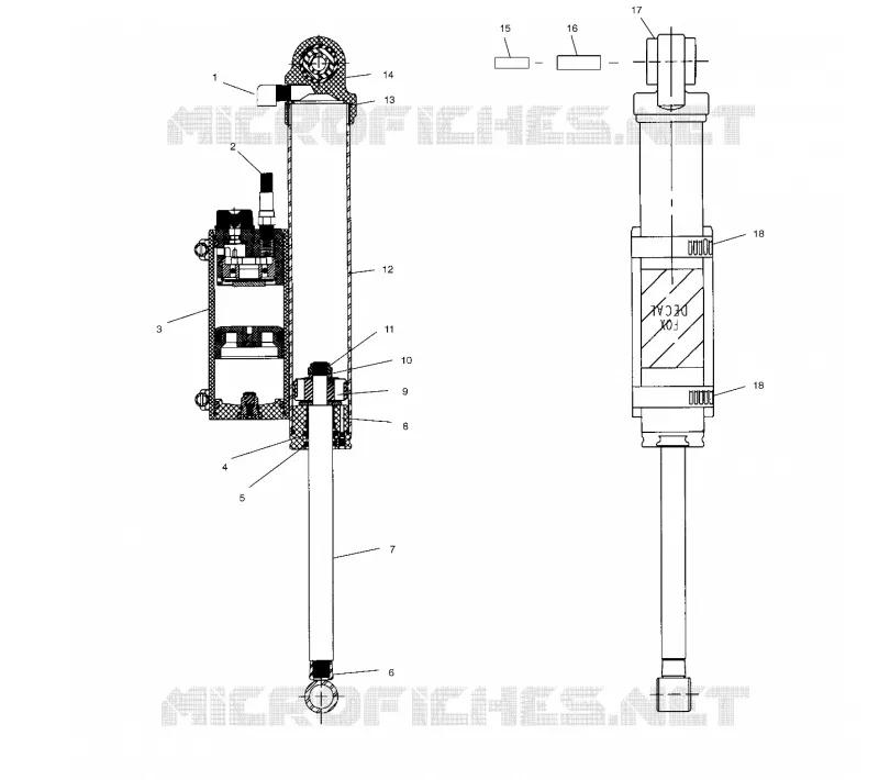 SHOCK AND RESERVOIR (REAR TRACK)(EDGE)