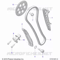 CAM CATENA AND TENSIONER
