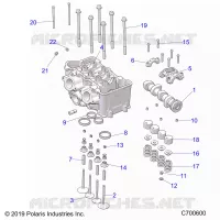 ENGINE, TESTA CILINDRO AND VALVES