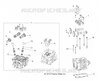 ENGINE, TESTA CILINDRO, CAMS AND VALVES