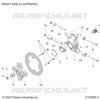 SOSPENSIONE POSTERIORE HUBS, CARRIER AND BRAKE DISC