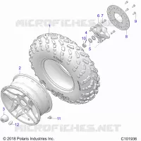 RUOTE, FRONT TIRE AND BRAKE DISC