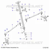 STEERING, STERZO POST AND TIE ROD ASM