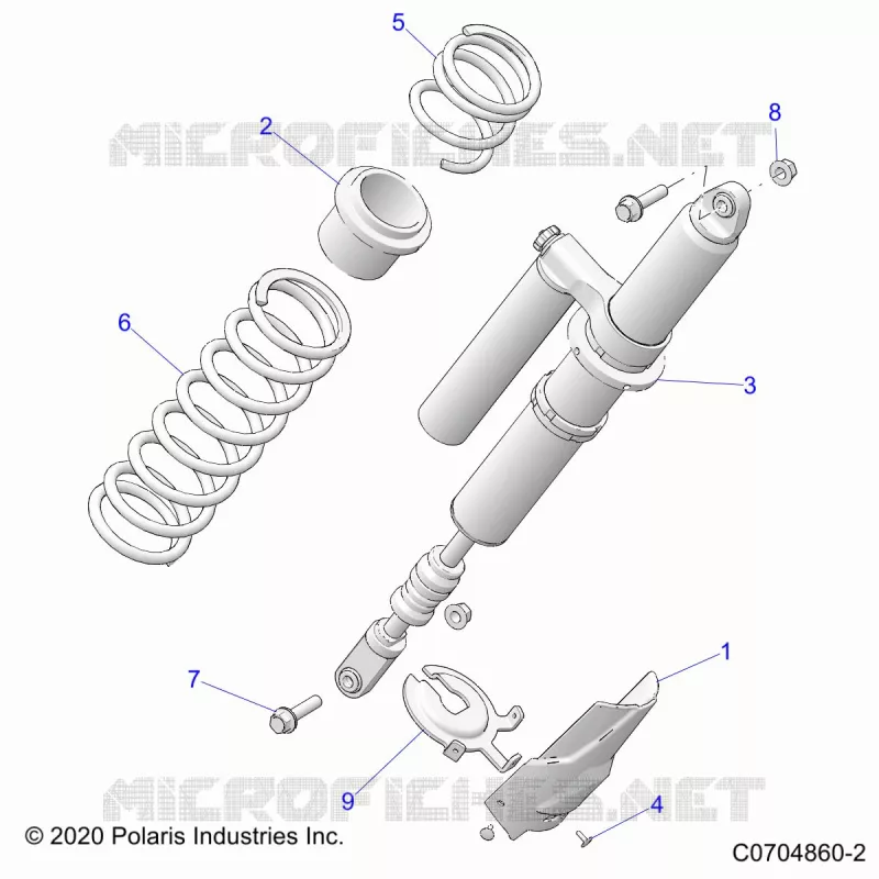 SUSPENSION, REAR SHOCK MONTAGGIO, DELUXE