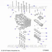 ENGINE, TESTA CILINDRO AND VALVES