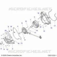 ENGINE, STATOR COVER AND FLYRUOTA
