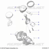 ENGINE, ALBERO MOTORE AND PISTON